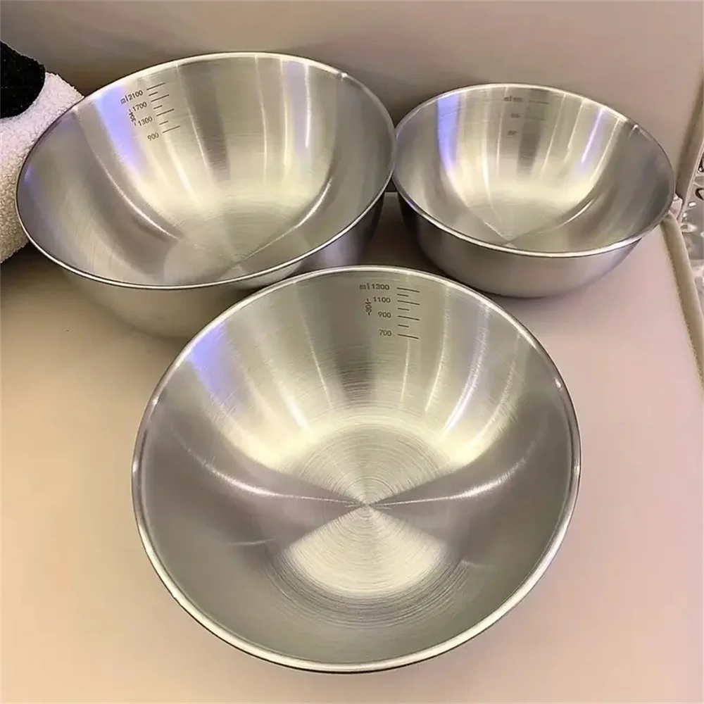 Home Cooking Set - 1-3 Paslanmaz Çelik Kase Seti, Ölçekli,